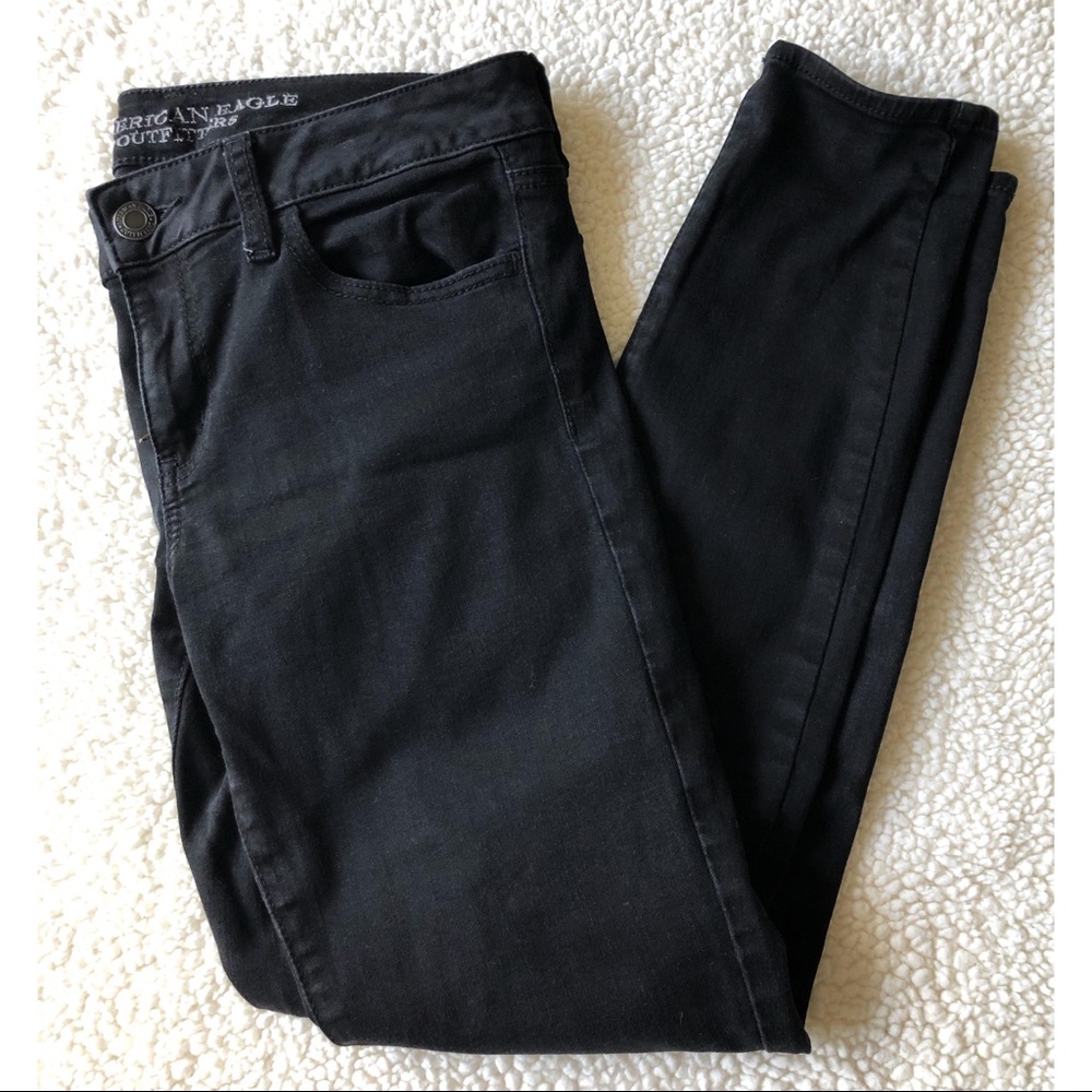 American Eagle AEO Black Skinny Jeans - 10 Short